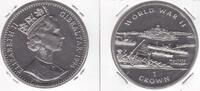 1 CROWN GIBRALTAR UNC COIN YEAR KM#259 WORLD WAR MALTESE CONVOY SHIP Cu-Ni -