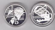 SAN MARINO – PROOF 5€ COIN YEAR KM#474 TOSCANINI + BOX + COA -