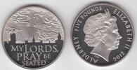 5 POUNDS ALDERNEY PROOF COIN YEAR PARLIAMENT -