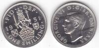  UK UNITED KINGDOM GREAT BRITAIN   COIN YEAR KM#877 SCOTTISH PROOF 1 SHILLING 1951 