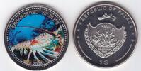 PALAU COLORED 1$ PROOF COIN YEAR KM#167 LOBSTER -