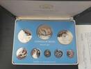 1 CENT BELIZE PROOF 8 DIF COINS SET - 10$ YEAR KM#43-60 BIRDS BOX COA Cu-Ni -