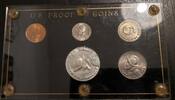 1/2 BALBOA PANAMA BANK MINT 5 DIF UNC COINS SET 1 CENTISIMO - YEAR SILVER -