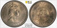 50 CENTS BRITISH HONDURAS UNC COIN YEAR KM#28 PCGS GRADING MS66 TOP POP -