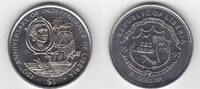 LIBERIA RARE 1$ UNC COIN YEAR KM#344 SHIP ASHMON 150th ANNI INDEPENDENCE -