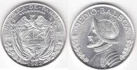 1/2 BALBOA PANAMA SILVER BU COIN YEAR KM#12 -