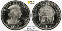 10 KORUN CZECHOSLOVAKIA SILVER PROOF COIN YEAR KM#58 PCGS PR68CAM TOP POP -