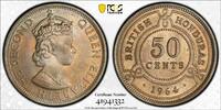 50 CENTS BRITISH HONDURAS UNC COIN YEAR KM#28 PCGS GRADING MS65 TOP POP -