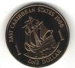 EAST CARIBBEAN STATES PROOF 1$ COIN YEAR KM#15 SHIP -