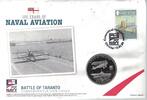 5 POUNDS GUERNSEY RARE £ PROOF COIN YEAR BATTLE OF TARANTO SHIP FDC -