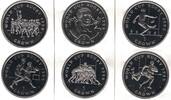 1 CROWN ISLE OF MAN RARE 6 X UNC COINS SET 1999 YEAR KM#932-942 RUGBY WORLD CUP -