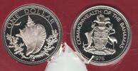 BAHAMAS SILVER PROOF 1$ COIN YEAR KM#65a SHELL -