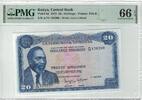 Kenya KENYA 20 SHILING UNC BANKNOTE YEAR P-8d PMG GRADING 66 EPQ JOMO KENYATTA -