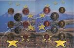 1 CENT IRELAND FIRST ISSUE MINT 8 DIF UNC COINS SET - 2 EURO YEAR BIMETAL -