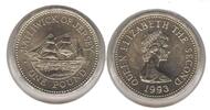 1 POUND JERSEY COIN YEAR KM#88 SHIP GEMINI 1864 -