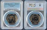 100 FILS JORDAN PROOFLIKE COIN YEAR KM#40 HUSSEIN PCGS GRADING PL67 TOP -
