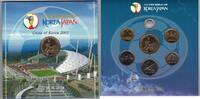 1000 WON SOUTH KOREA 7 DIF UNC COINS SET 1 - YEAR JAPAN FIFA WORLD CUP -