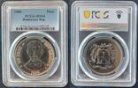 1 PESO DOMINICAN REPUBLIC UNC COIN YEAR KM#53 DUARTE PCGS GRADING MS64 -