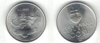  100 KORUN 1993 SLOVAKIA SILVER  UNC COIN YEAR KM#16 INDEPENDENCE  42,09 EUR39,14 EUR  + 8,59 EUR frais d'envoi