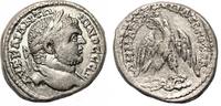 Roman Provincial Tetradrachm CARACALLA AR Tetradrachm. EF-. Caesarea Maritima mint. Torch and Snake. -