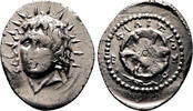 Greek Drachma RHODES AR Drachm. VF+/EF-. Helios - Rose. Magistrate Philiskos. -