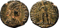 Roman Empire AD 395-402 HONORIUS AE3 (Nummus). VF+. Rome mint. Urbs Roma. TTB+