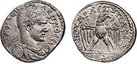 Roman Provincial A.D. 217-218 MACRINUS AR Tetradrachm. EF/EF-. Cyrrhus mint. Eagle over thyrsos. VERY RARE! SUP / SUP-