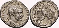 Roman Provincial Tetradrachm MACRINUS AR Tetradrachm. EF-. Antioch mint. Eagle over Leg and Thigh. SCARCE -
