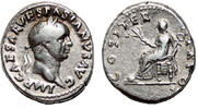 Roman Empire Denarius VESPASIAN AR Denarius. VF+/EF-. The peace. -