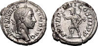 Roman Empire Denarius SEVERUS ALEXANDER AR Denarius. EF+/EF. Mars. -
