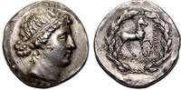 Greek Tetradrachm KYME (Aeolis) AR Tetradrachm. EF. Magistrate Metrophanes. Amazon Kyme - Horse. -