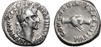 Roman Empire Denarius NERVA AR Denarius. VF+/EF-. Hands. -