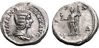 Roman Empire Denarius JULIA DOMNA AR Denarius. EF+. VESTA. Vesta. -