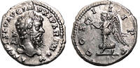 Roman Empire Denarius SEPTIMIUS SEVERUS AR Denarius. EF. Laodicea mint. The victory. -