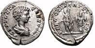 Roman Empire Denarius GETA AR Denarius. EF. The prince of the youth. -