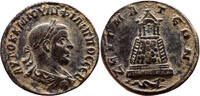 Roman Provincial AE29 ZEUGMA (Commagene) AE29. Philip II. EF. Tetrastyle temple. -