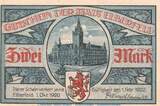 Serienscheine DE 2 Mk. Nr.5 Notgeld Stadt Elberfeld 324.1 , 2 Mark Schein Nr.5 -blau- in kfr. von 1920 NRW 1 to 1-