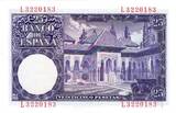 Spanien - Spain  Banknote Spanien , 25 Pesetas Schein 1954 -Isaac Albeniz- unc-kfr WPM.147 1 to 1-
