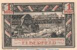 Serienscheine DE 1 Mk. Nr.6 Notgeld Stadt Elberfeld 324.1 , 1 Mark Schein Nr.6 -grau- in kfr. von 1920 NRW -