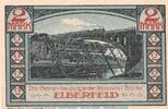 Serienscheine DE 2 Mk. Nr.2 Notgeld Stadt Elberfeld 324.1 , 2 Mark Schein Nr.2 -blau- in kfr. von 1920 NRW -