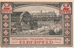Serienscheine DE 2 Mk. Nr.6 Notgeld Stadt Elberfeld 324.1 , 2 Mark Schein Nr.6 -grau- in kfr. von 1920 NRW -