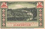 Serienscheine DE 2 Mk. Nr.1 Notgeld Stadt Elberfeld 324.1 , 2 Mark Schein Nr.1 -grün- in kfr. von 1920 NRW -
