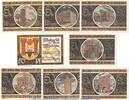 Serienscheine DE 8 Scheine kpl. Malchin Notgeld M/G 862.2-3 , Set mit 8 Scheinen in kfr. o.D. Mecklenburg -