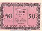 Notgeld De 50 Pf. mit KN. Notgeld Gemeinde Lund-Schobüll 844.2.a , 50 Pfennig -Mit Kennummer- in kfr. o.D. -