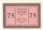 Notgeld De 75 Pf. Notgeld Gemeinde Lund-Schobüll 844.1.b , 75 Pfennig -altrosa- in kfr. o.D. SH -