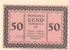 DE Notgeld Lund-Schobüll 20 Pf. --KN-- Notgeld Gemeinde Lund-Schobüll 844.1.a , 50 Pfennig -Mit Kennummer- in kfr. o.D. -