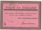 DE Notgeld Hockensbüll 50 Pf. A --KN-- Notgeld Gemeinde Hockensbüll 614.2.a , 50 Pfennig A --mit Kennummer-- in kfr. -