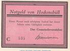 DE Notgeld Hockensbüll 50 Pf. C --KN-- Notgeld Gemeinde Hockensbüll 614.2.a , 50 Pfennig C --mit Kennummer-- in kfr. -