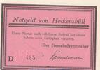 DE Notgeld Hockensbüll 50 Pf. D --KN-- Notgeld Gemeinde Hockensbüll 614.2.a , 50 Pfennig D --mit Kennummer-- in kfr. -