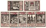 Serienscheine DE 7 Scheine kpl. -KN schwarz- Notgeld Landkreis Bochum 127.1.a , Set mit 7 Scheinen in kfr. von 1921 , NRW -